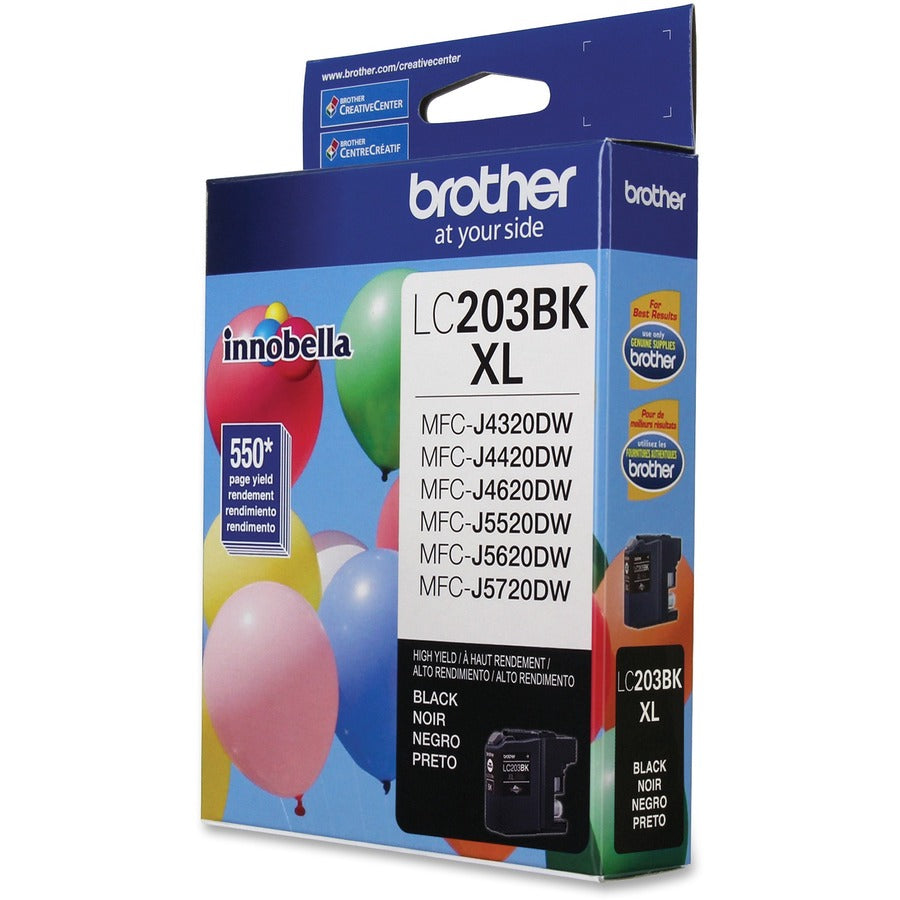 Brother Innobella LC203BK High Yield Inkjet Ink Cartridge - Black - 1 Each