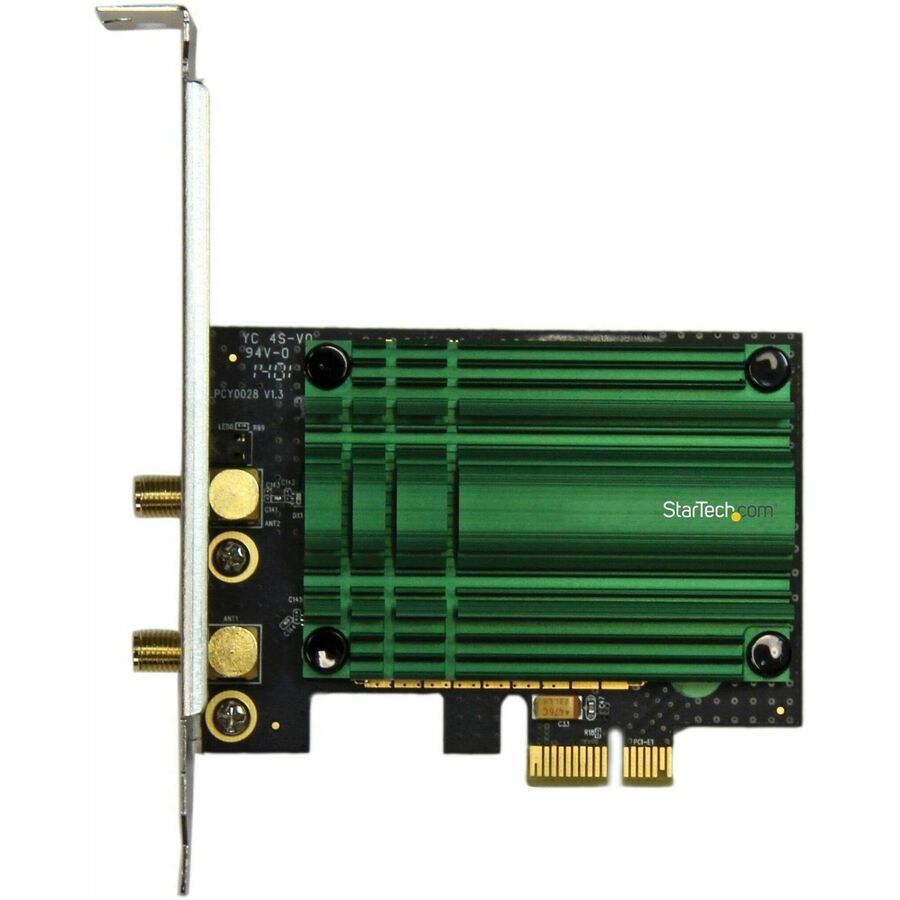 StarTech.com PCI Express Wireless AC Card, IEEE 802.11ac, Dual Band, 1.17 Gbit/s, 2 x 5 dBi Antennas, Internal, 1 Each