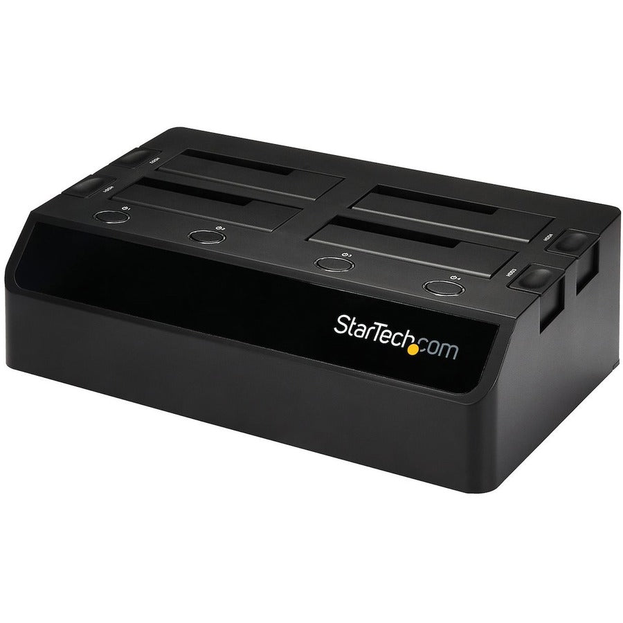USB 3.0 4-Bay 2.5"/3.5" SATA SSD/HDD Dock, Supports 4 HDDs or 4 SSDs, UASP, External, Black