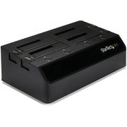 USB 3.0 4-Bay 2.5"/3.5" SATA SSD/HDD Dock, Supports 4 HDDs or 4 SSDs, UASP, External, Black