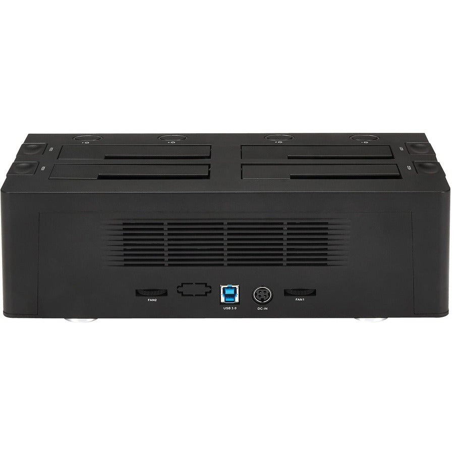 USB 3.0 4-Bay 2.5"/3.5" SATA SSD/HDD Dock, Supports 4 HDDs or 4 SSDs, UASP, External, Black