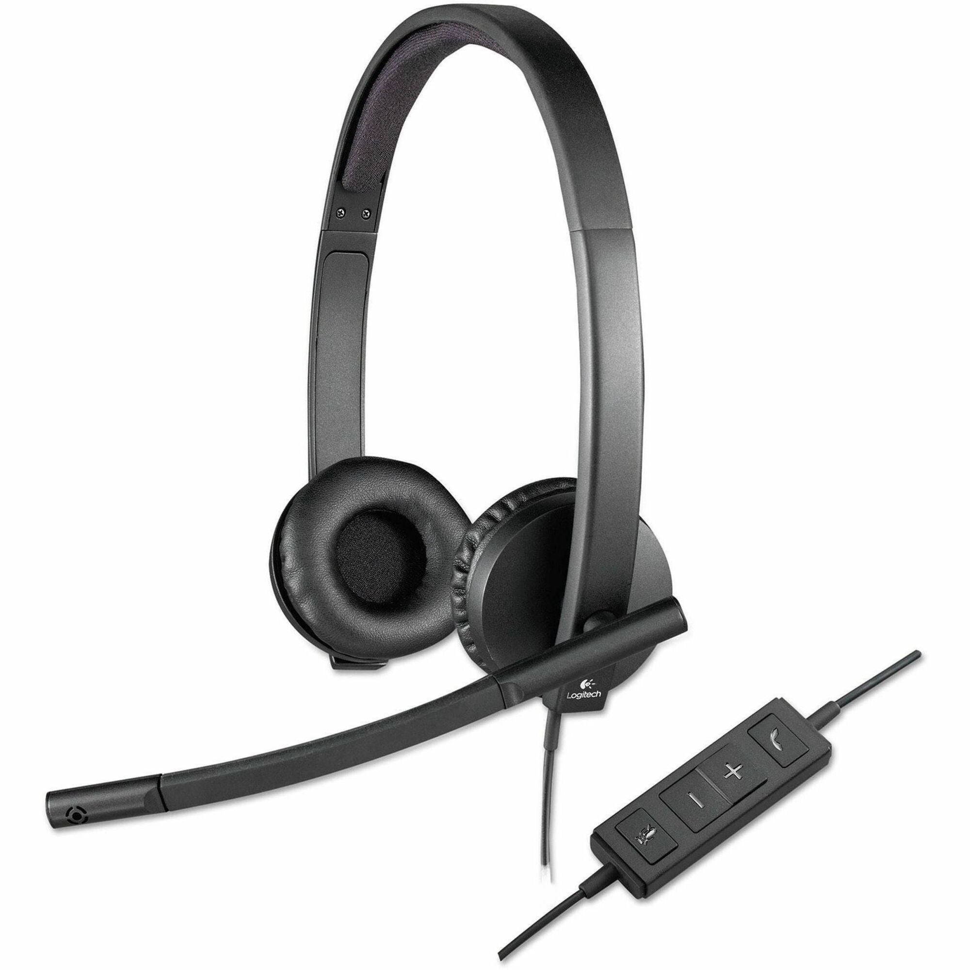 Stereo - USB - Wired - 31.50 Hz to 20 kHz - Over-the-head - Binaural - Supra-aural - Noise Cancelling, Electret Microphone - Black