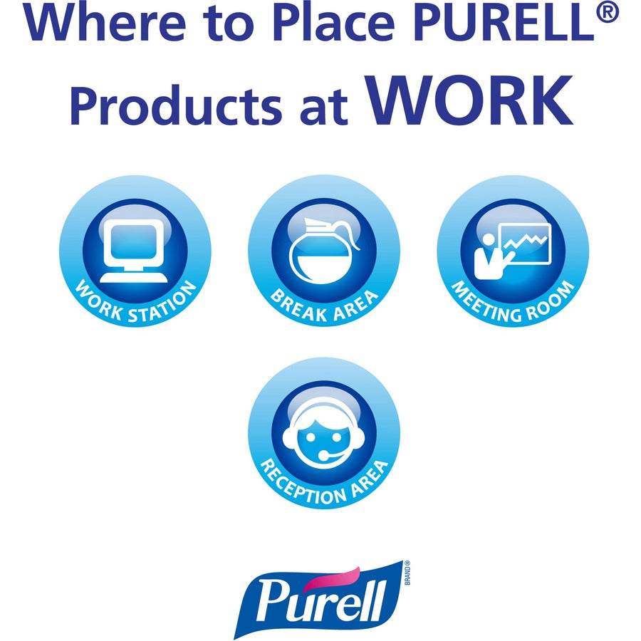 PURELL Hand Sanitizer Gel, 12 fl oz Pump Bottle, Clear, Non-sticky, Residue-free, Aloe, 12/Carton