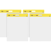 Post-it Self-Stick Wall Pads, 20" x 23", White, 20 Sheets per Pad, 2 Pads per Pack, 2 Packs per Carton, Stapled, Cardboard Cover, Self-adhesive, Repositionable, Bleed Resistant