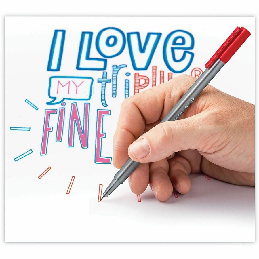 0.3 mm Super Fine Pen Point - Washable - Assorted Ink - Water Based - Polypropylene Barrel - Metal Tip - 20 / Pack