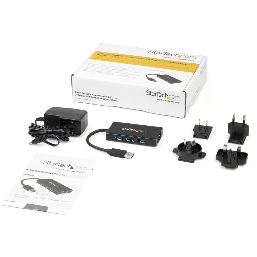 StarTech.com Aluminum USB 3.0 Hub w/ GbE Adapter