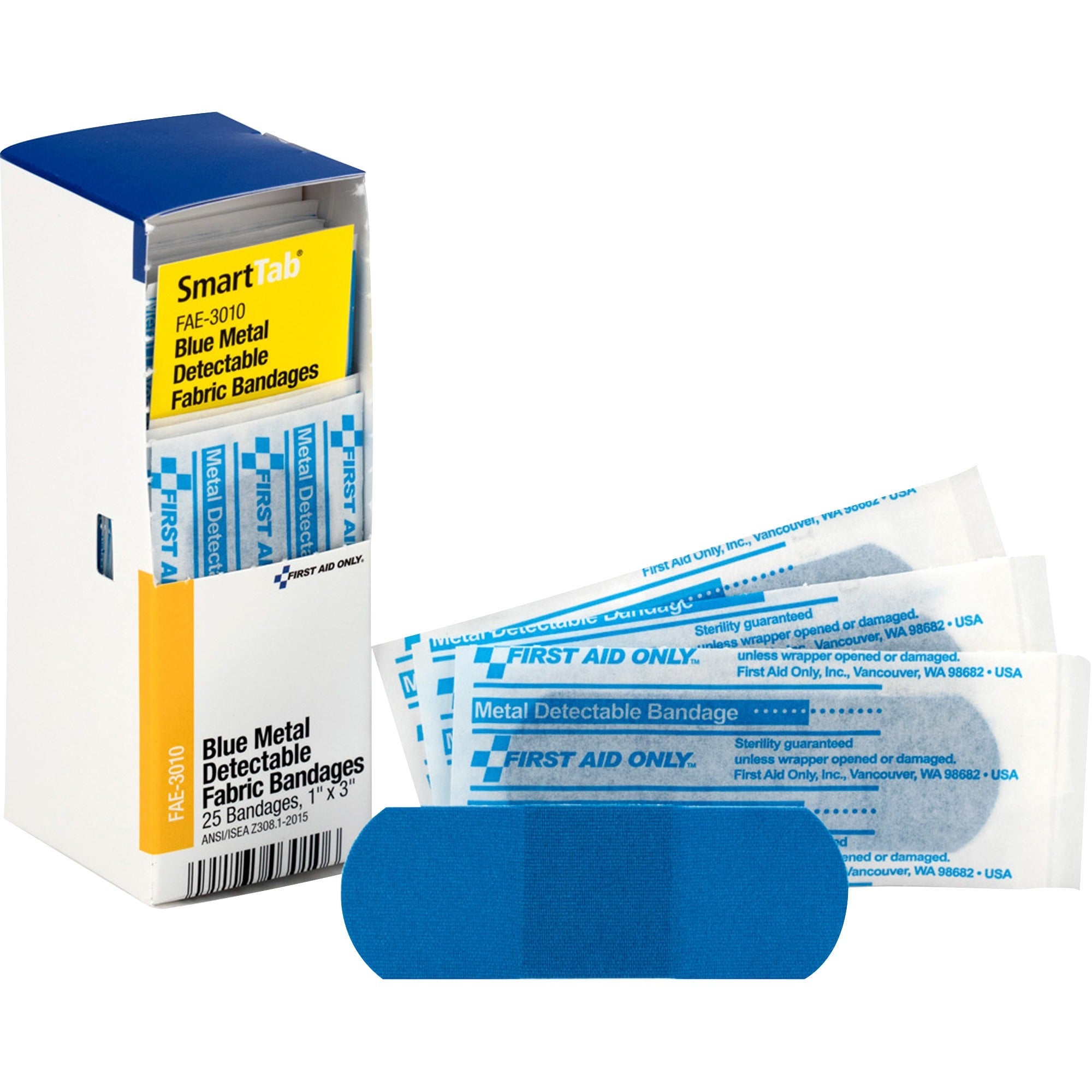 25 - 1" Width x 3" Length - Blue - 25/Box - 1 Each