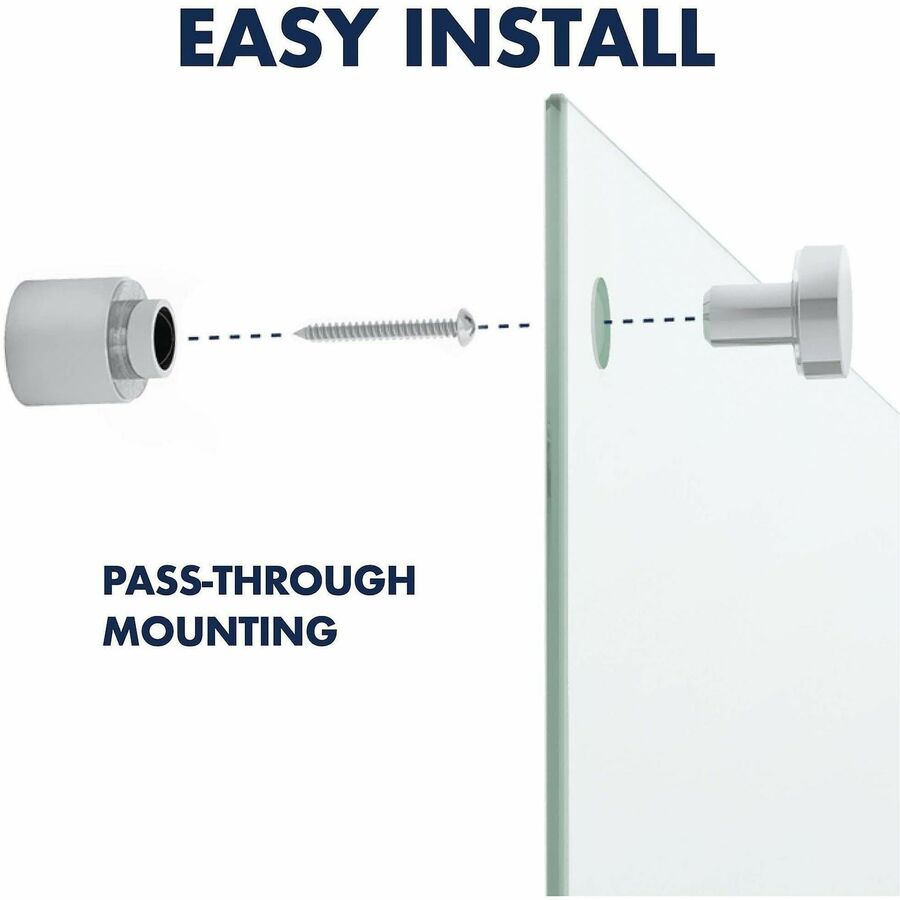 Quartet Infinity Glass Dry-Erase Whiteboard, 24" x 18", Frosted Tempered Glass Surface, Frameless, Horizontal/Vertical Mount, Includes Mounting Hardware, Marker Tray, and 1 Dry Erase Marker, 1 Each