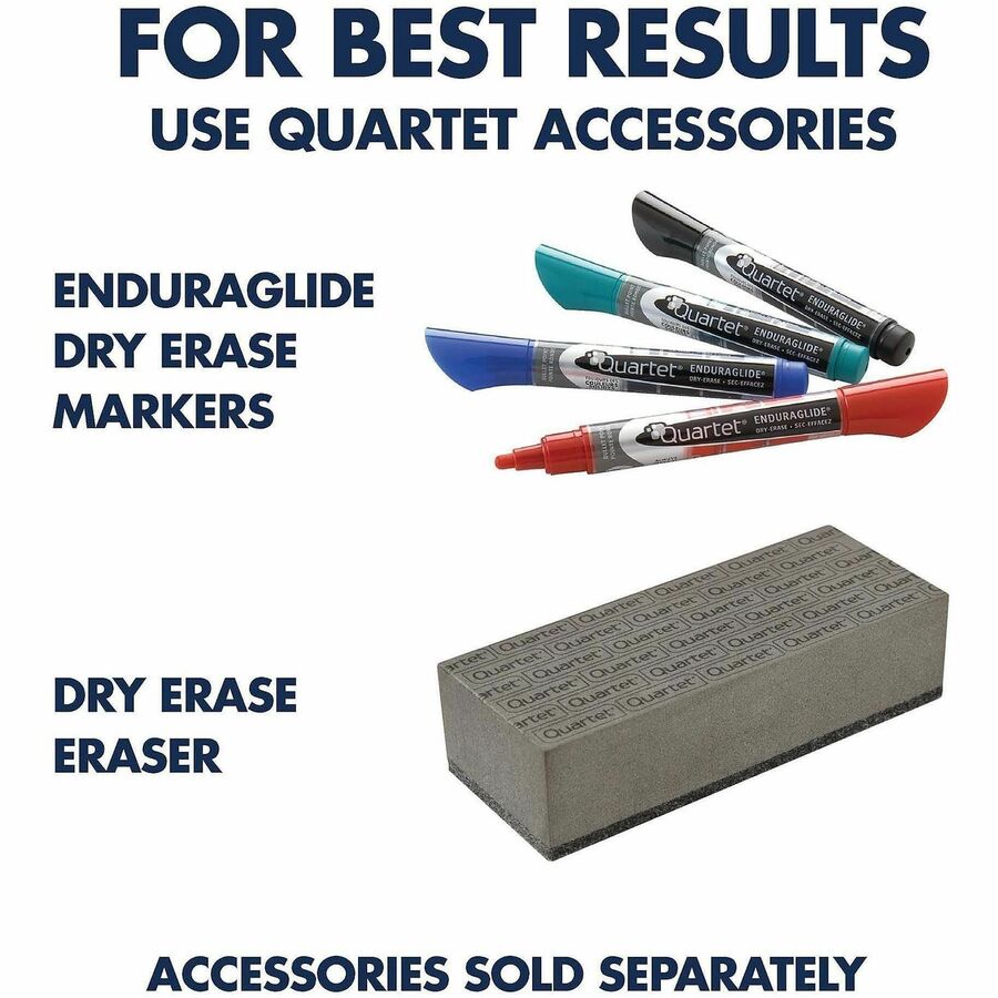 Quartet Infinity Glass Dry-Erase Whiteboard, 24" x 18", Frosted Tempered Glass Surface, Frameless, Horizontal/Vertical Mount, Includes Mounting Hardware, Marker Tray, and 1 Dry Erase Marker, 1 Each