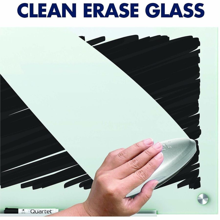 Quartet Infinity Glass Dry-Erase Whiteboard, 36" x 24", White Tempered Glass Surface, White Frame, Magnetic, Frameless, Includes 1 Board, Mounting Hardware, Marker Tray, Dry Erase Marker, 2 Magnets