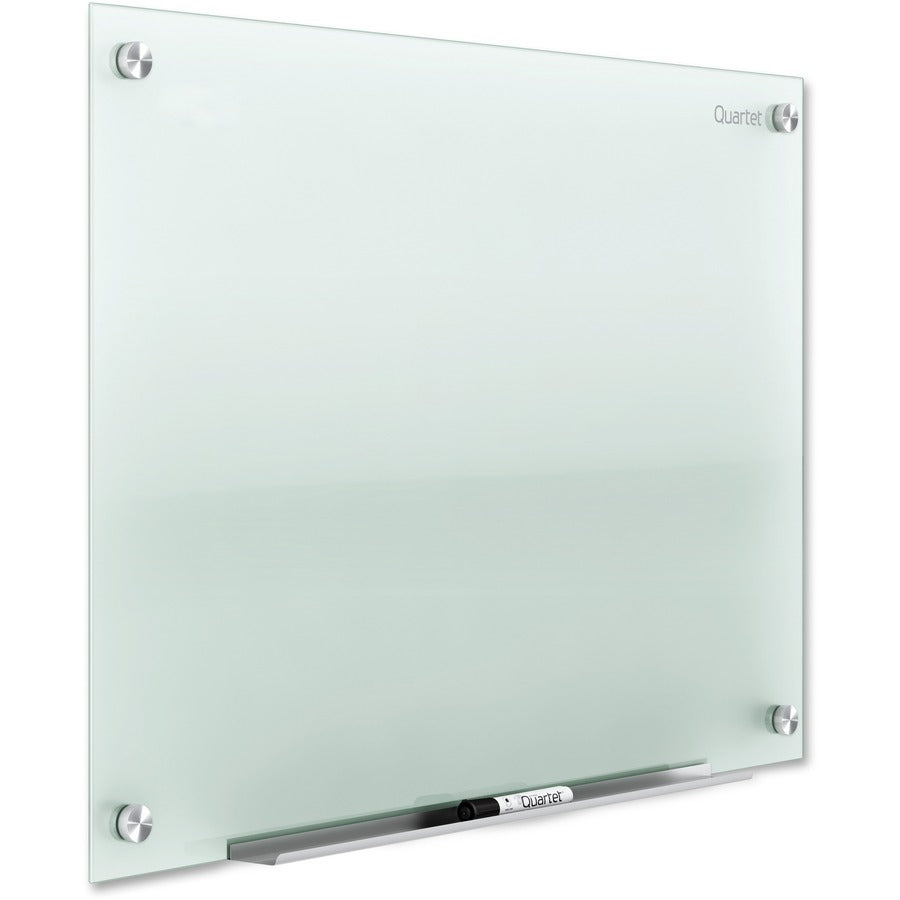 Quartet Infinity Glass Dry-Erase Whiteboard, 36" x 24", Frosted Tempered Glass, Frameless, Includes Mounting Hardware, Marker Tray, and 1 Dry Erase Marker, 1 Each