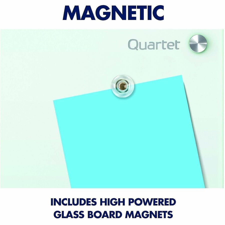 Quartet Infinity Glass Dry-Erase Whiteboard, 48" x 36", White Tempered Glass Surface, White Frame, Magnetic, Frameless, Includes 1 Board, Mounting Hardware, Marker Tray, Dry Erase Marker, 1 Each