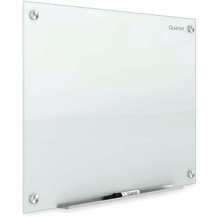 72" (6 ft) Width x 48" (4 ft) Height - White Tempered Glass Surface - White Frame - Horizontal/Vertical - Magnetic - 1 Each