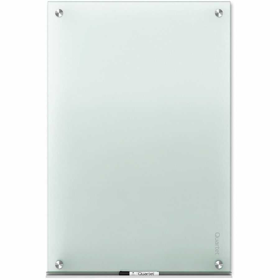 Quartet Infinity Glass Dry-Erase Whiteboard, 72" x 48", Frosted Tempered Glass, Frameless, Horizontal/Vertical Mount, Includes Mounting Hardware, Marker Tray, and 1 Dry Erase Marker, 1 Each