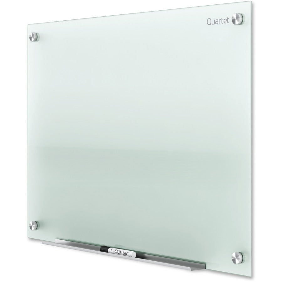 Quartet Infinity Glass Dry-Erase Whiteboard, 72" x 48", Frosted Tempered Glass, Frameless, Horizontal/Vertical Mount, Includes Mounting Hardware, Marker Tray, and 1 Dry Erase Marker, 1 Each