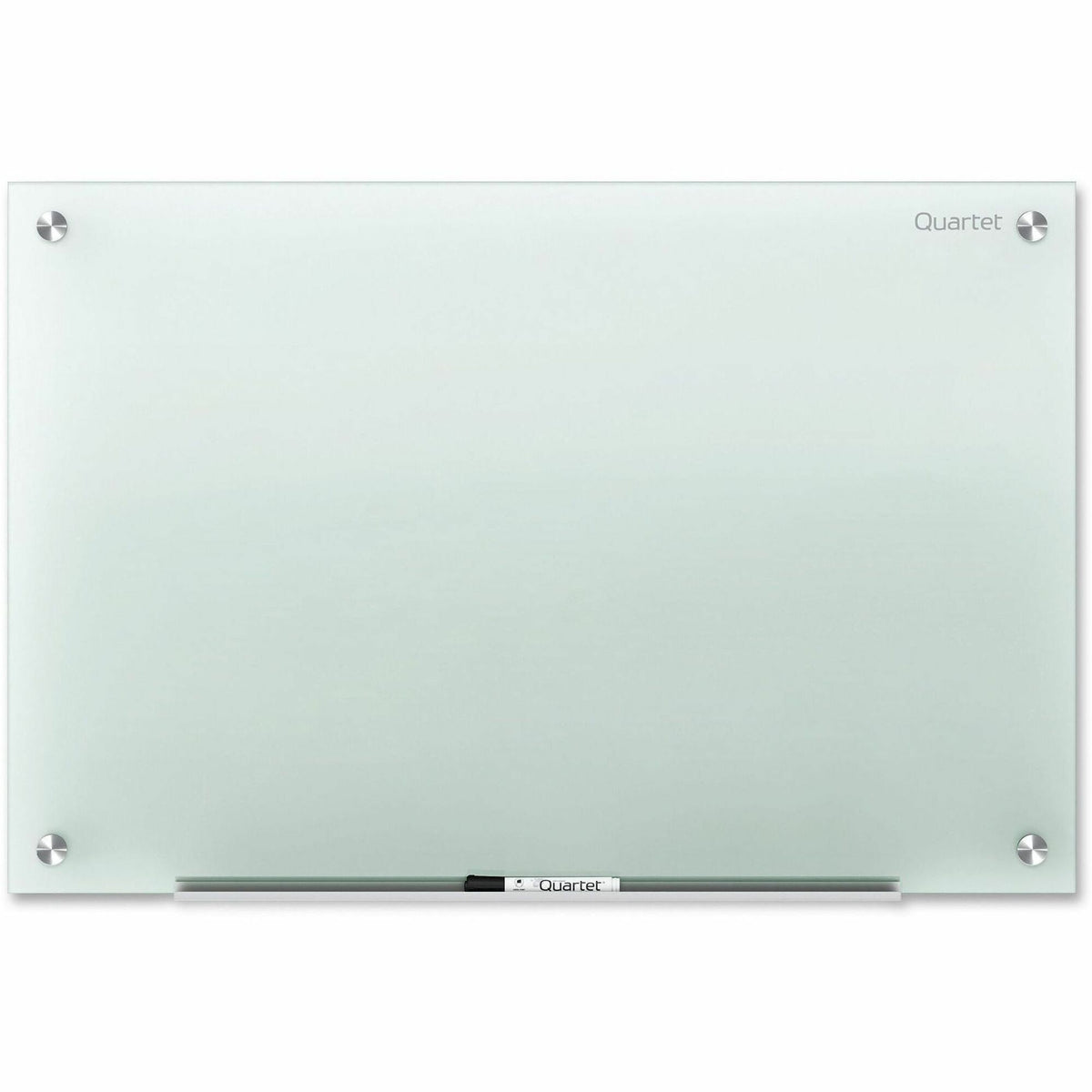 Quartet Infinity Glass Dry-Erase Whiteboard, 96" x 48", Frosted Tempered Glass Surface, Frameless, Includes Mounting Hardware, Marker Tray, and 1 Dry Erase Marker, 1 Each