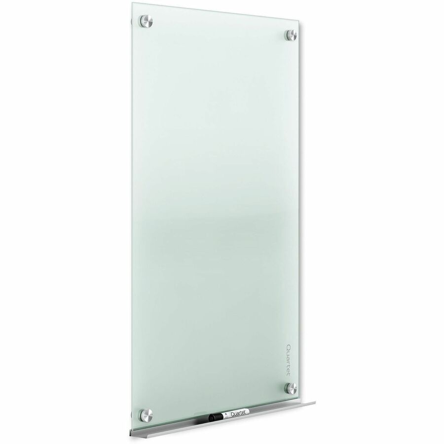 Quartet Infinity Glass Dry-Erase Whiteboard, 96" x 48", Frosted Tempered Glass Surface, Frameless, Includes Mounting Hardware, Marker Tray, and 1 Dry Erase Marker, 1 Each