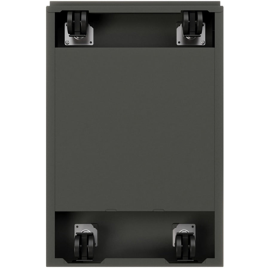 Lorell Fortress 20" Mobile File Cabinet, 3 Drawers, Full-Width Pull, Charcoal, Steel, 15"W x 19.9"D x 27.7"H, 1 Each