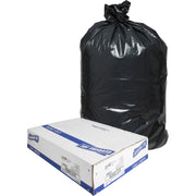 Genuine Joe Slim Jim 23-Gallon Can Liners, Medium Size, 43" x 28.5", Low Density, Black, Recycled, 1 Carton