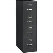 Lorell Fortress Series 4-Drawer Vertical File Cabinet, 15" x 26.5" x 52", Charcoal, Steel, Letter Size, 1 Each