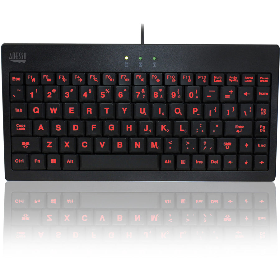 Adesso 3-Color Illuminated Mini Keyboard