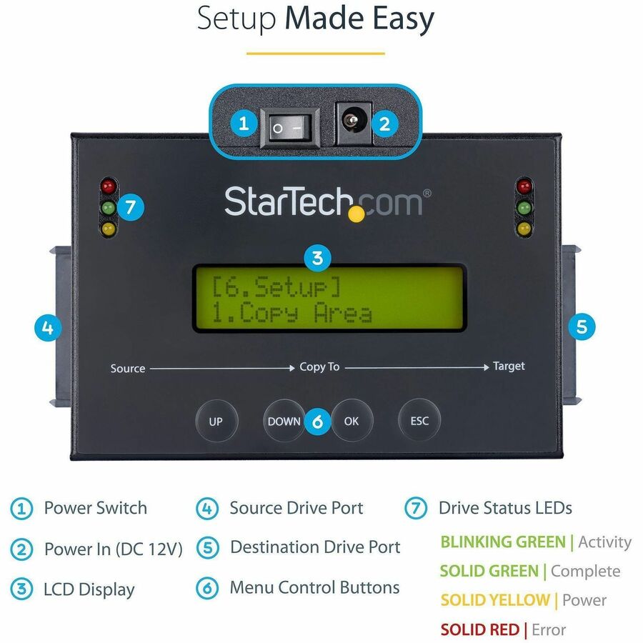 StarTech.com 1:1 HDD/SSD Duplicator