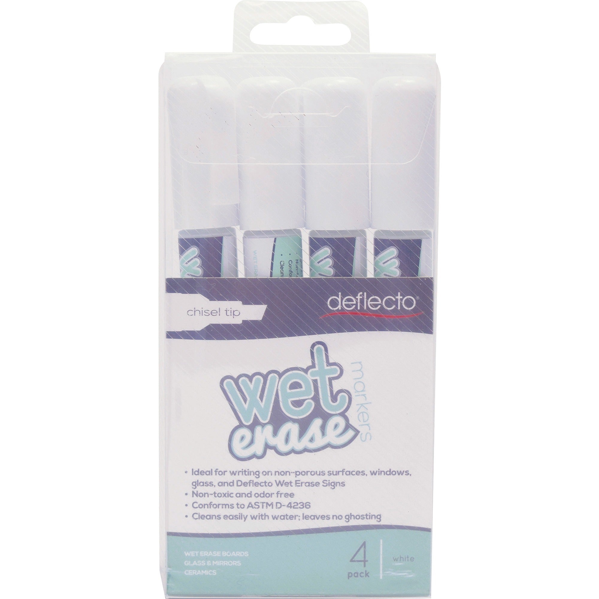 Fine Chisel, Bold Marker Point - White Ink - 4 / Pack