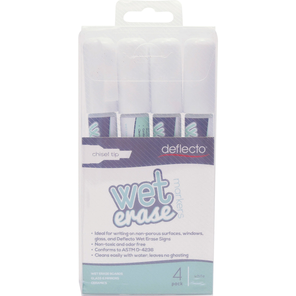 Fine Chisel, Bold Marker Point - White Ink - 4 / Pack
