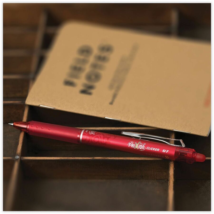 0.70 mm , Medium Point - Red Ink - Eco-friendly, Wear Resistant, Tear Resistant, Erasable - 3 / Pack