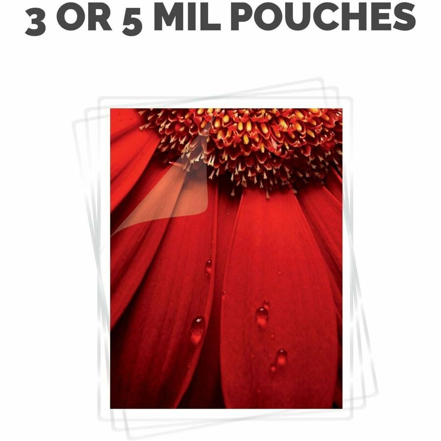 Pouch - 9.50" Lamination Width - 5 mil Lamination Thickness - 3.1" Height x 14.6" Width x 7" Depth