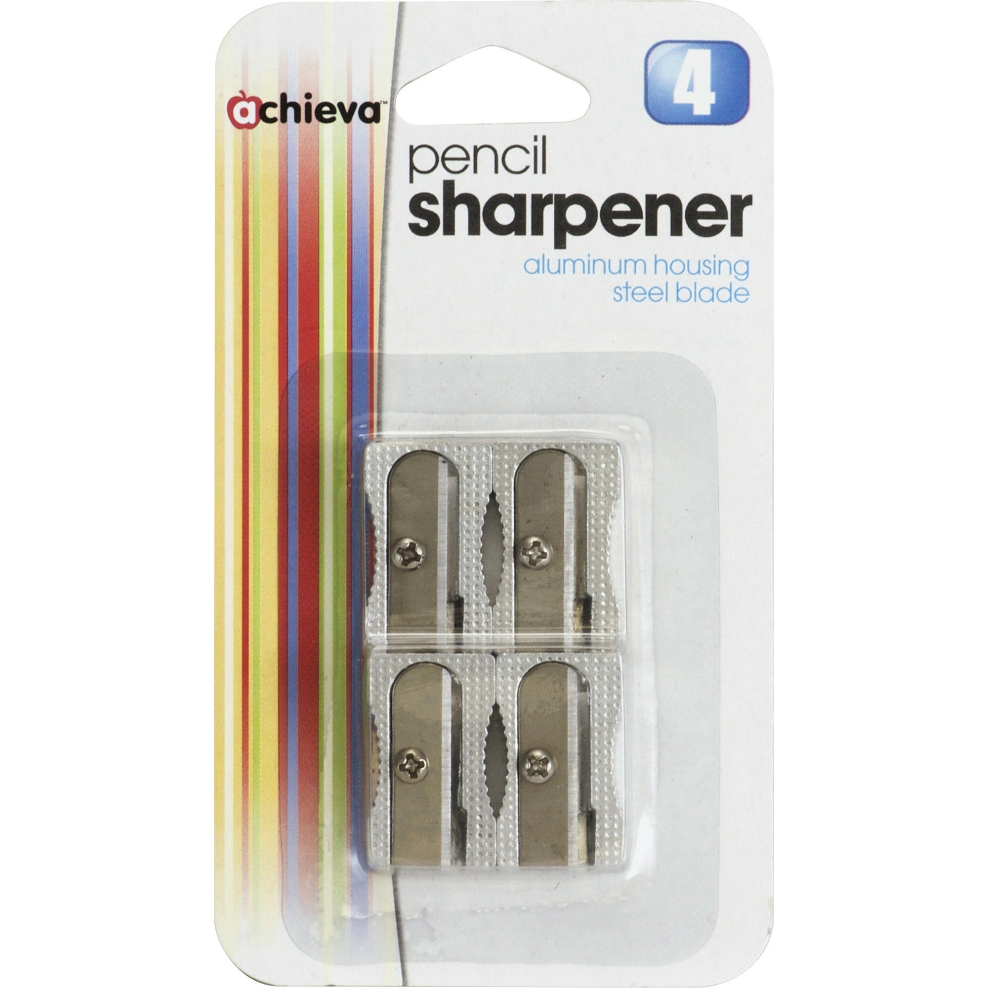 Handheld - Metal, Aluminum - Metallic Silver - 4 / Pack