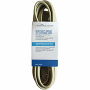 Compucessory Heavy Duty Indoor Extension Cord, 14 Gauge, 125V AC, 15A, Beige, 15 ft, 1 Each