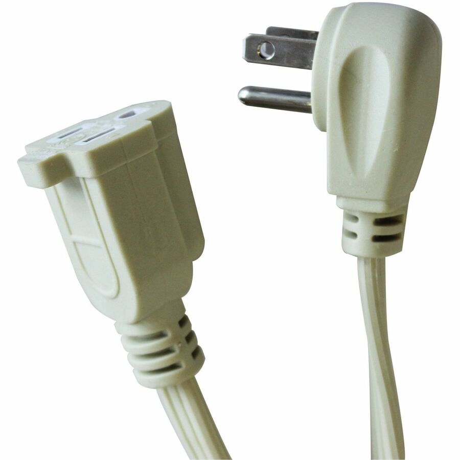 Compucessory Heavy Duty Indoor Extension Cord, 14 Gauge, 125V AC, 15A, Beige, 15 ft, 1 Each