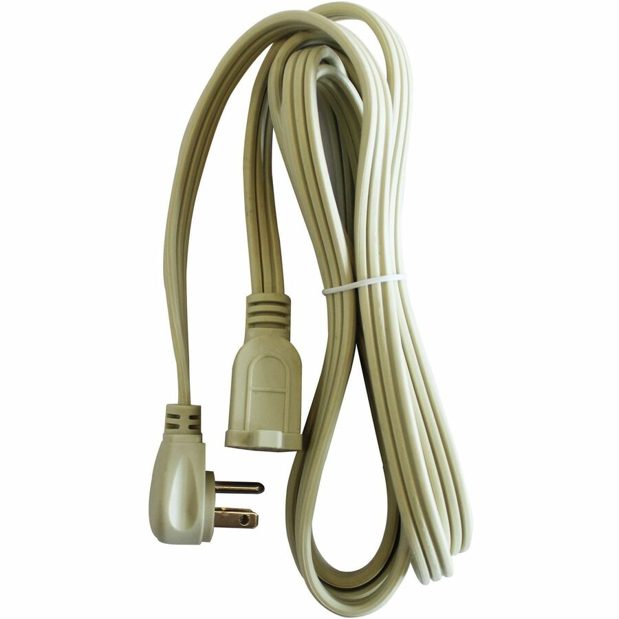 Compucessory Heavy Duty Indoor Extension Cord, 14 Gauge, 125V, 15A, Beige, 9 ft, 1 Each