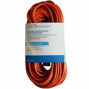 Compucessory Heavy-duty Indoor/Outdoor Extension Cord, 16 Gauge, 125V, 13A, Orange, 100 ft, 1 Each