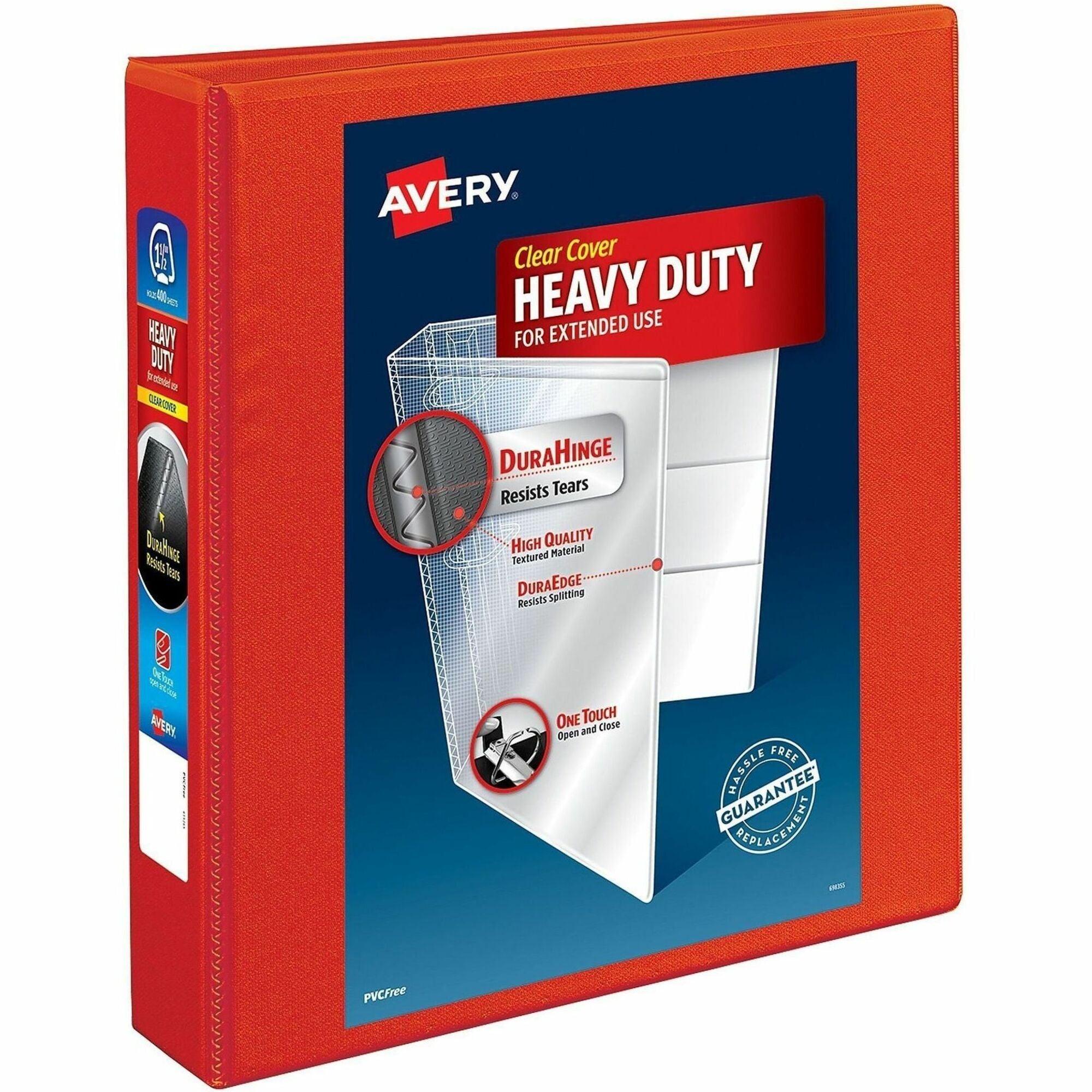 Avery&reg; Heavy-Duty View Binder, 1.5 Inch, 1 Red Binder (79171)