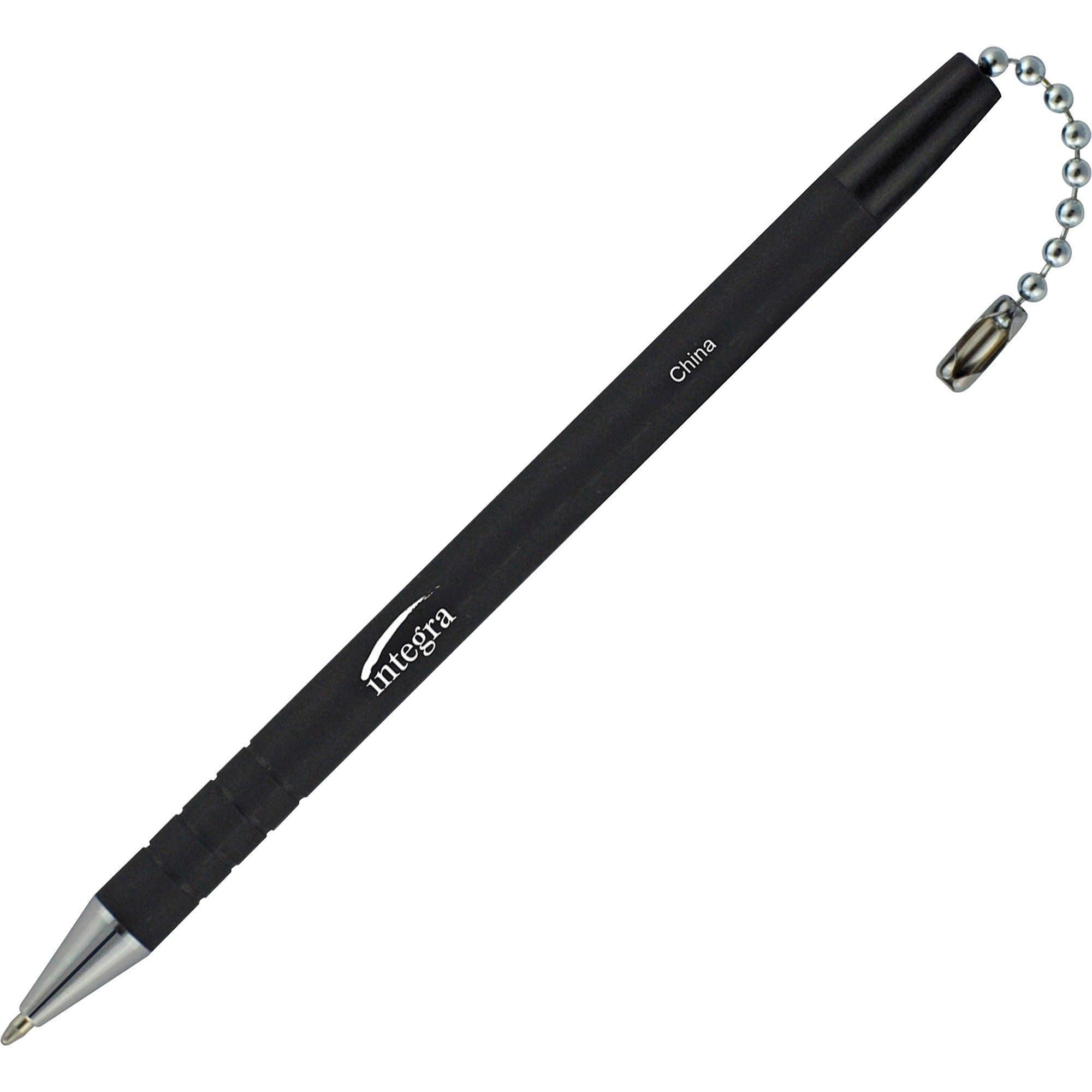 Integra Antimicrobial Replacement Counter Pen, Black Ink, Rubber Barrel, 1 Each