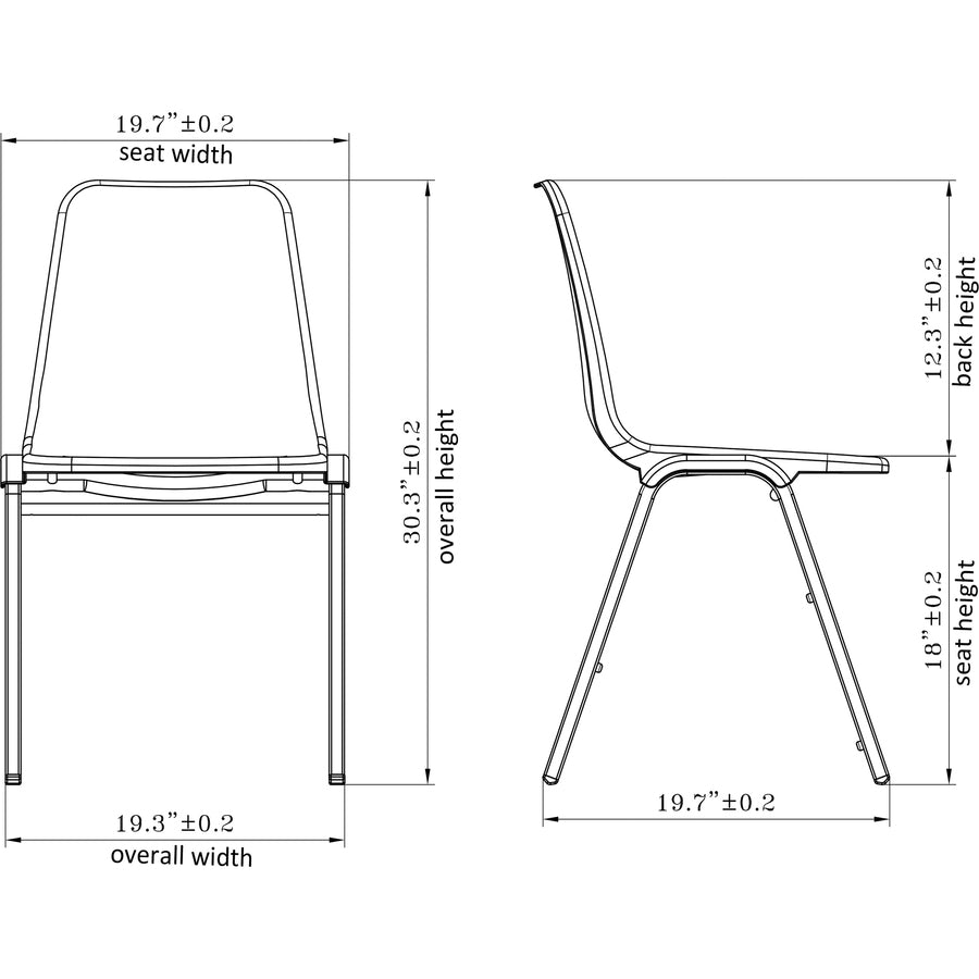 Lorell Molded Stacking Chairs