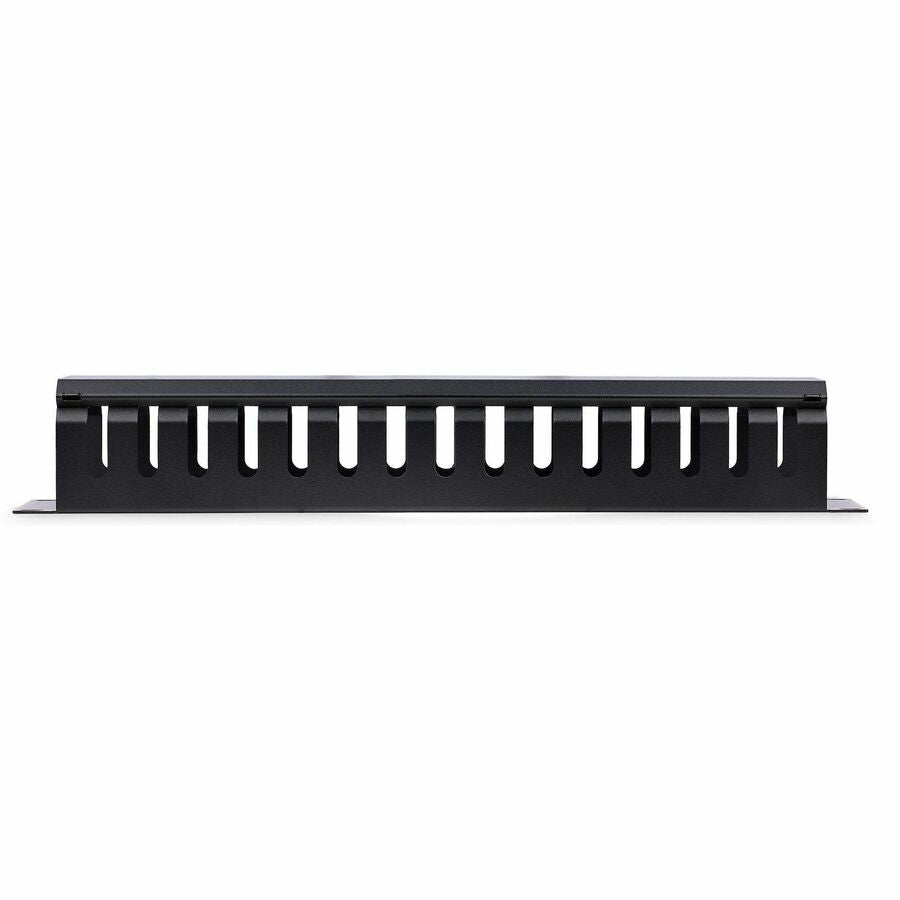 StarTech.com 2U Horizontal Finger Duct Rack Cable Management Panel with Cover