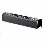StarTech.com 2U Horizontal Finger Duct Rack Cable Management Panel with Cover
