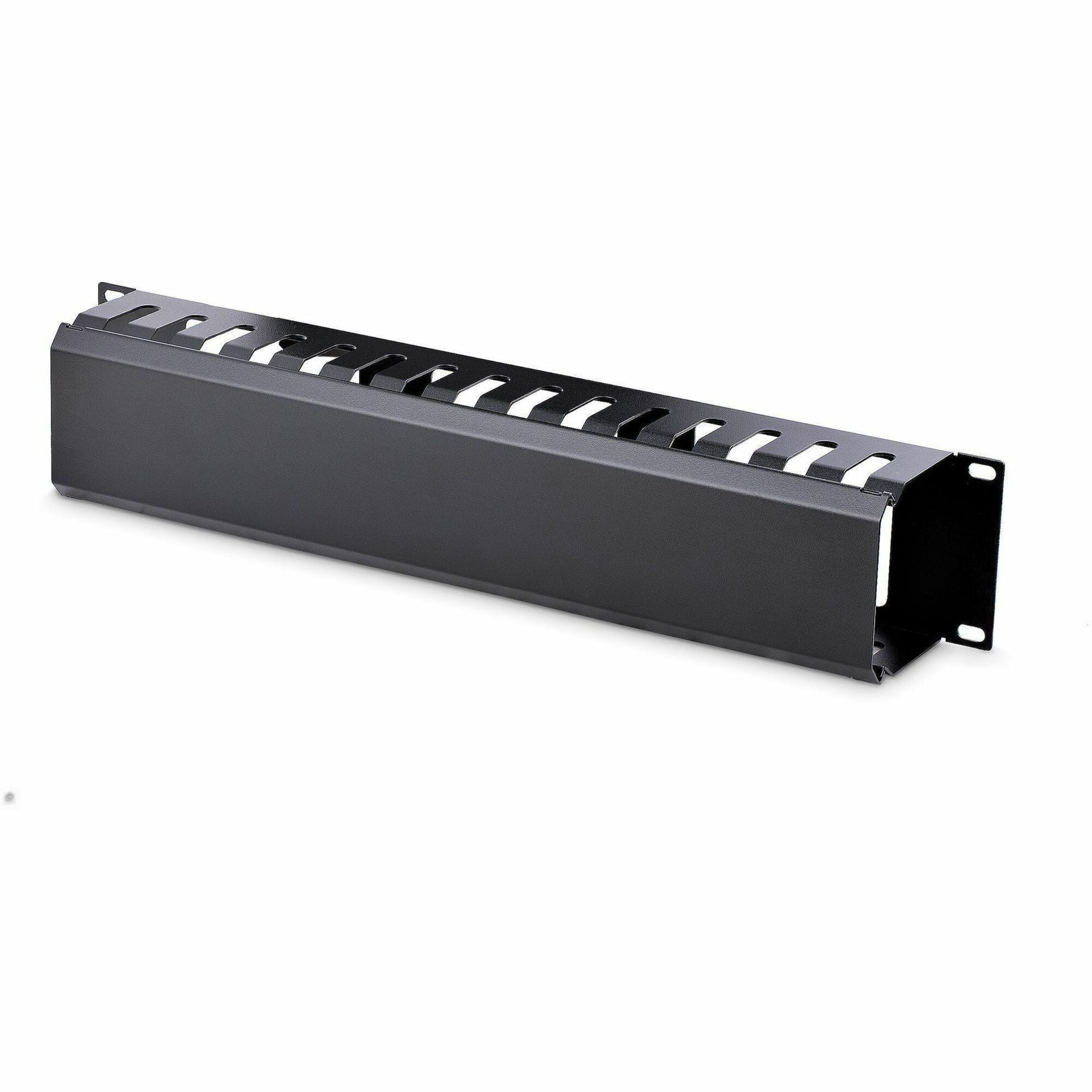 StarTech.com 2U Horizontal Finger Duct Rack Cable Management Panel with Cover