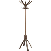 Alba High-capacity Wood Coat Stand, 5 Hooks, 71.7" Height, Wood, 1 Each