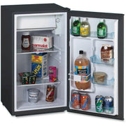 3.30 ft³ - Manual Defrost - Flat Back - Manual Defrost - Reversible - 3.30 ft³ Net Refrigerator Capacity - 120 V AC - Black