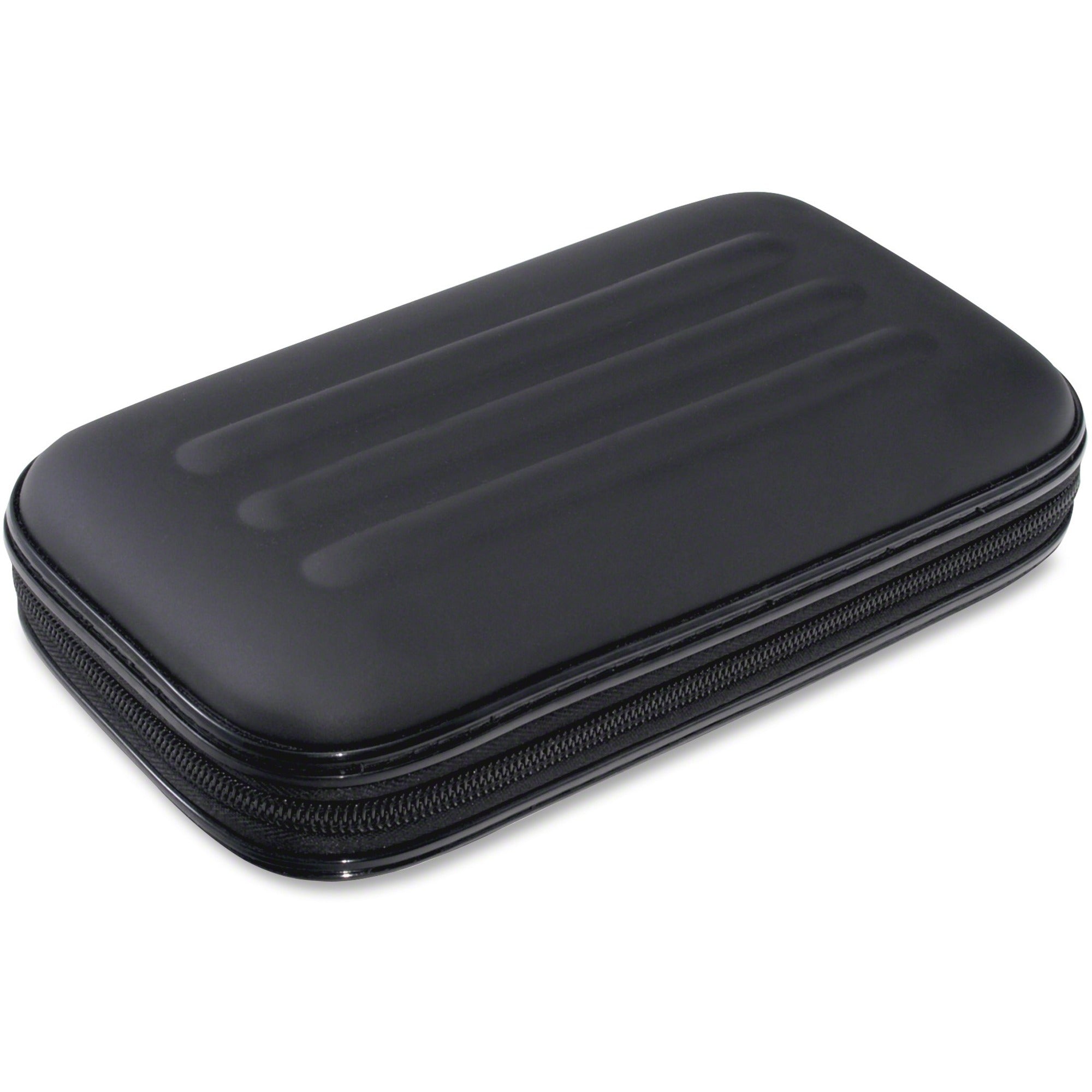 External Dimensions: 2" Width x 8.8" Depth x 5.3" Height - Zipper Closure - Fabric - Black - For Pen/Pencil, Crayon, Scissors - 1 Each