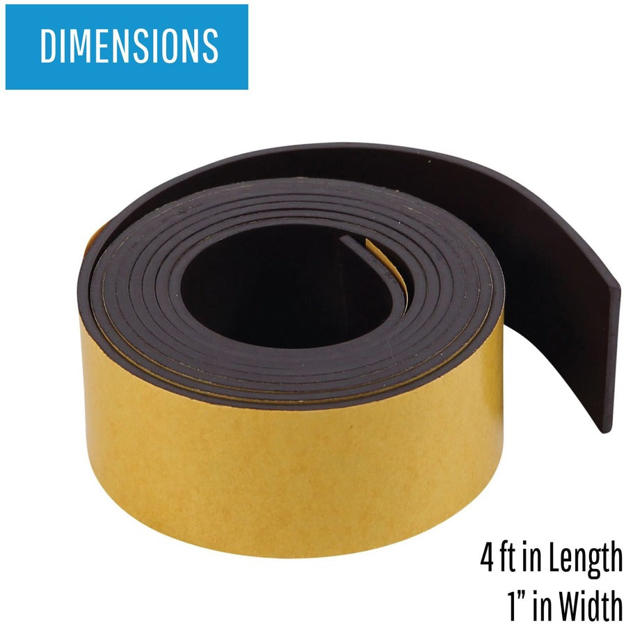 4 ft Length x 1" Width - Black - For Picture, Business Card, Document, Labeling - 1 Each