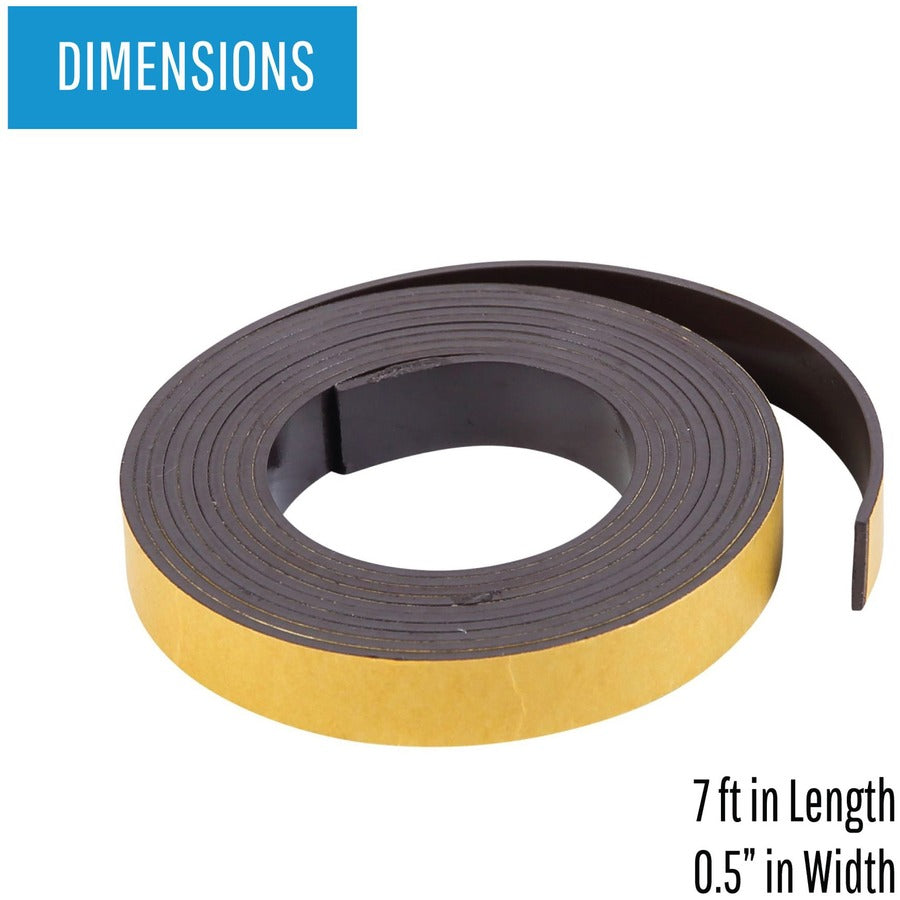 7 ft Length x 0.50" Width - Black - For Picture, Business Card, Document, Labeling - 1 Each