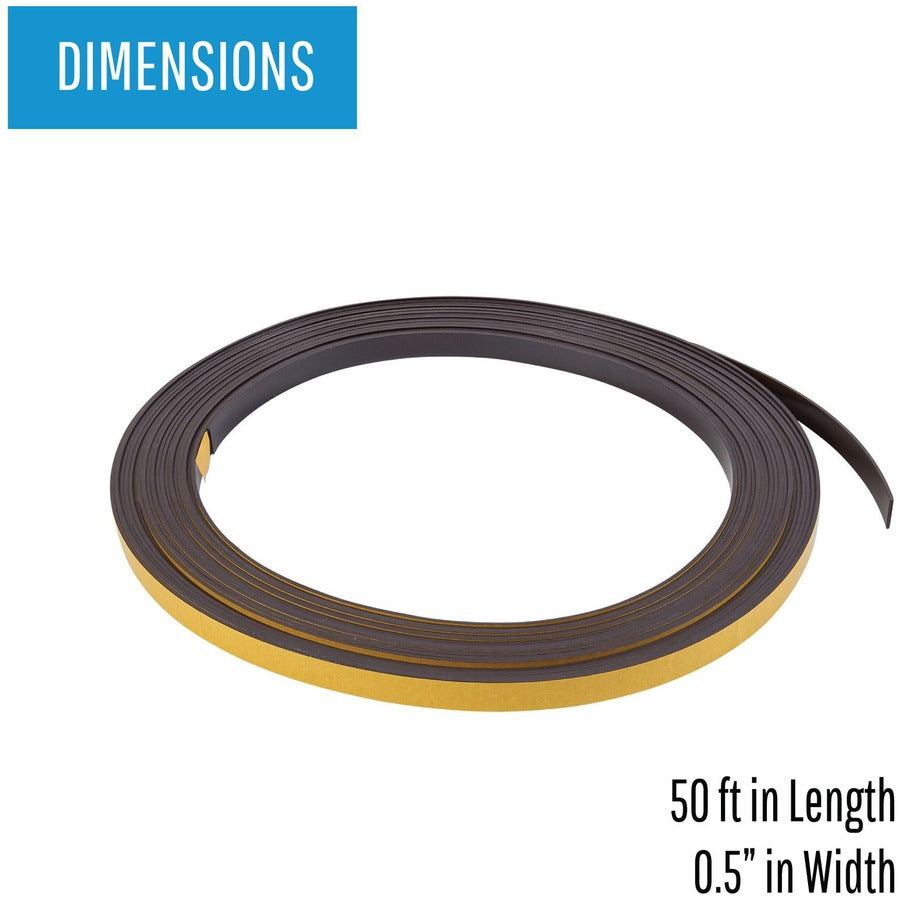 16.67 yd Length x 0.50" Width - Black - For Picture, Business Card, Document, Labeling - 1 Each