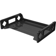 Deflecto Sustainable Office Stackable Desk Tray, 2.75" x 16.13" x 9", Black, 30% Recycled Plastic, 1 Each