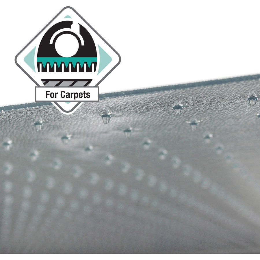 Carpet, Home, Carpet - 60" Length x 60" Width x 0.090" Depth x 0.090" Thickness - Rectangular - Polycarbonate, Polyvinyl Chloride (PVC) - Clear - 1 Each - TAA Compliant