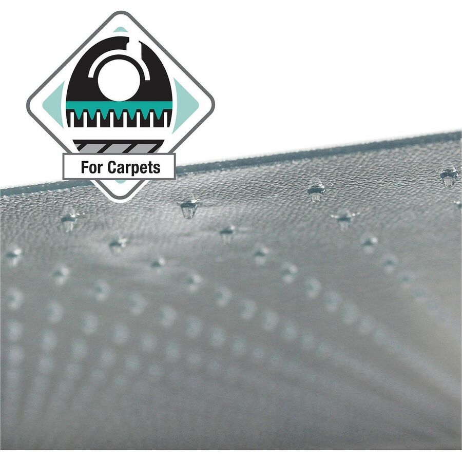 Carpet, Home, Office - 79" Length x 60" Width x 0.090" Depth x 0.090" Thickness - Rectangular - Polycarbonate, Polyvinyl Chloride (PVC) - Clear - 1 Each - TAA Compliant